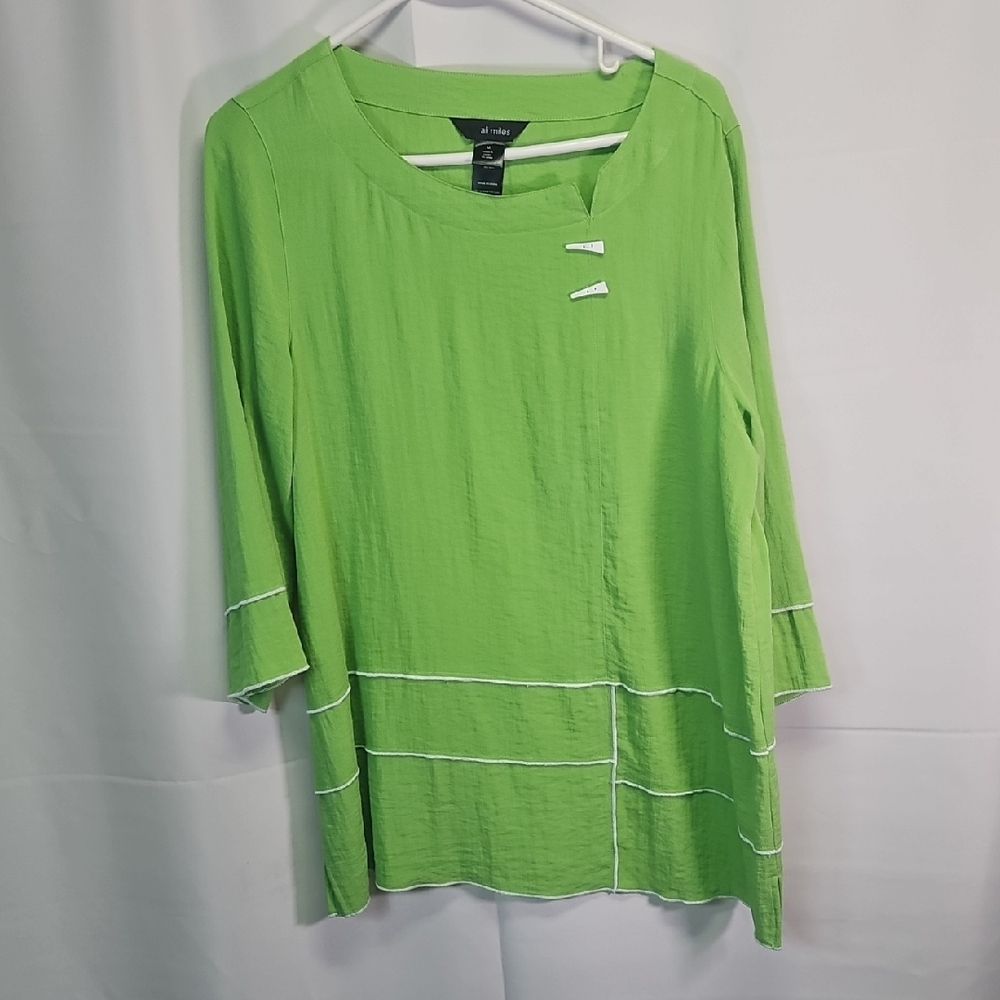 Ali Miles Spring Green Women's Tunic NWT